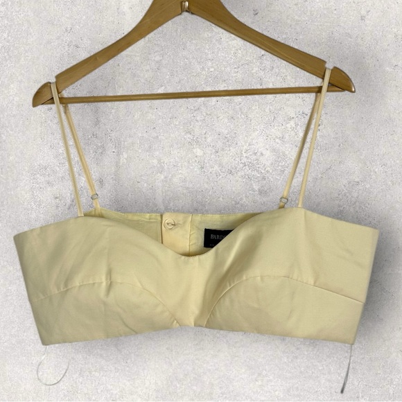 NWT Bardot Australia Athena Crop Top Pale Soft Yellow Womens Size 12 Bra NEW Y2K - Picture 13 of 14